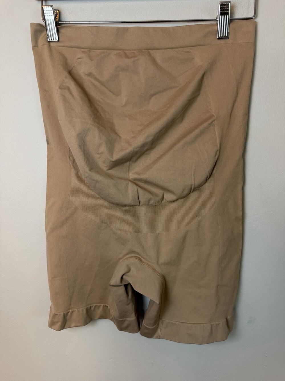 Isabel Ingrid Maternity Sz L Taupe Shapewear Shorts Overbelly Support NEW